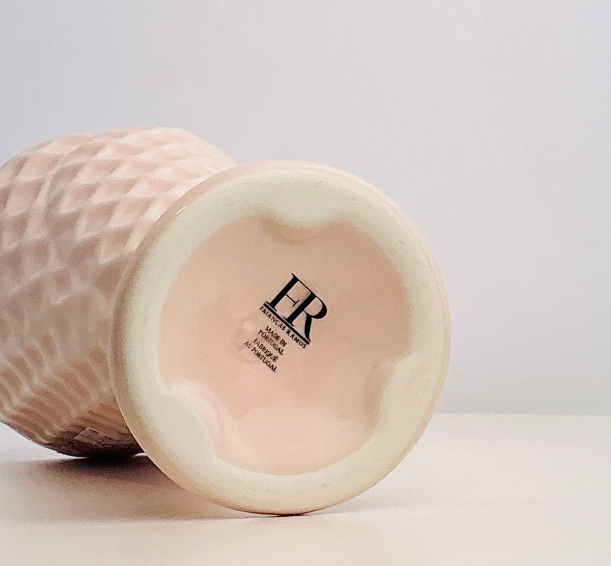 Pastel Ice Cream Sundae Cup OR Waffle Texture Glass Made in Portugal Pink Blue Yellow 4.75”