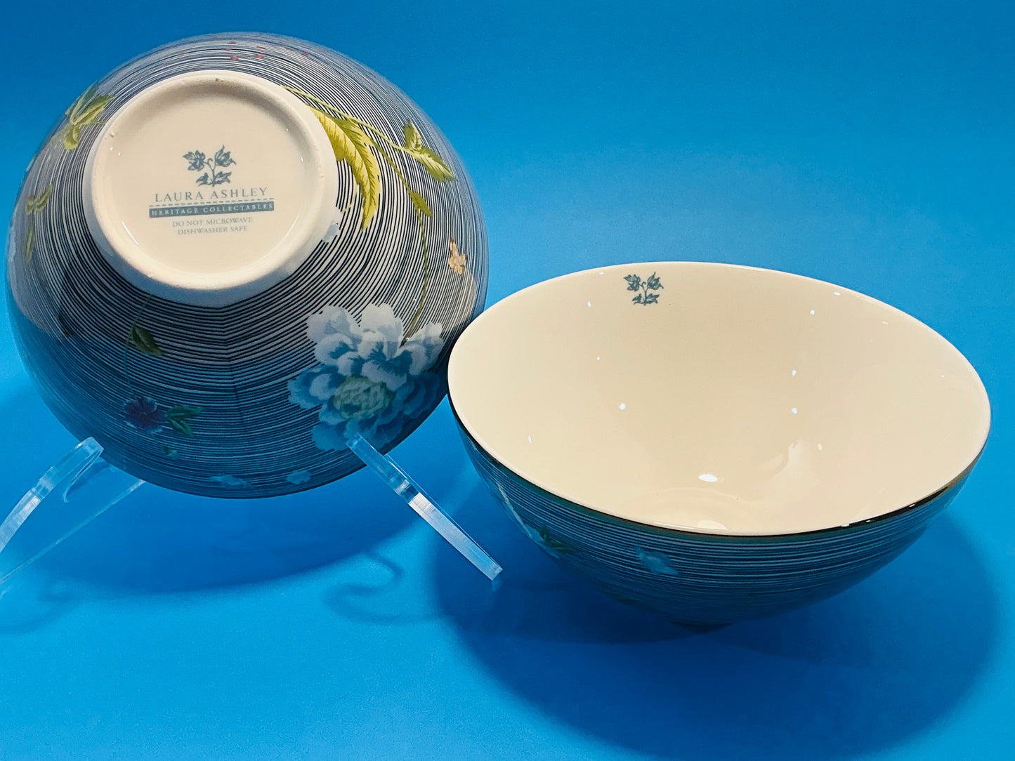 Laura Ashley Heritage Collectables set of 4 Bowls “Midnight Candy”Collection