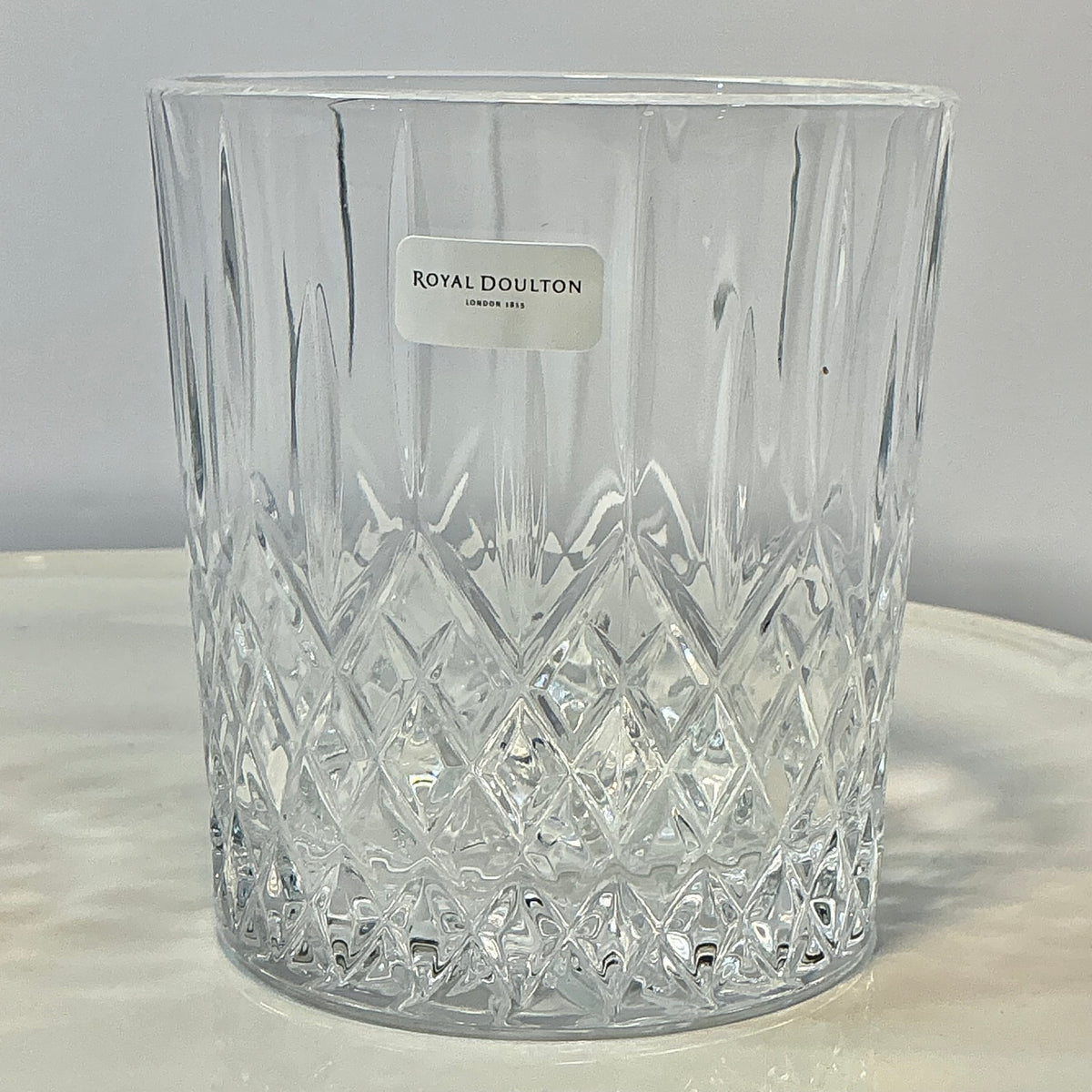 Royal Doulton Crystal Lowball Whiskey Tumblers, Set of 2
