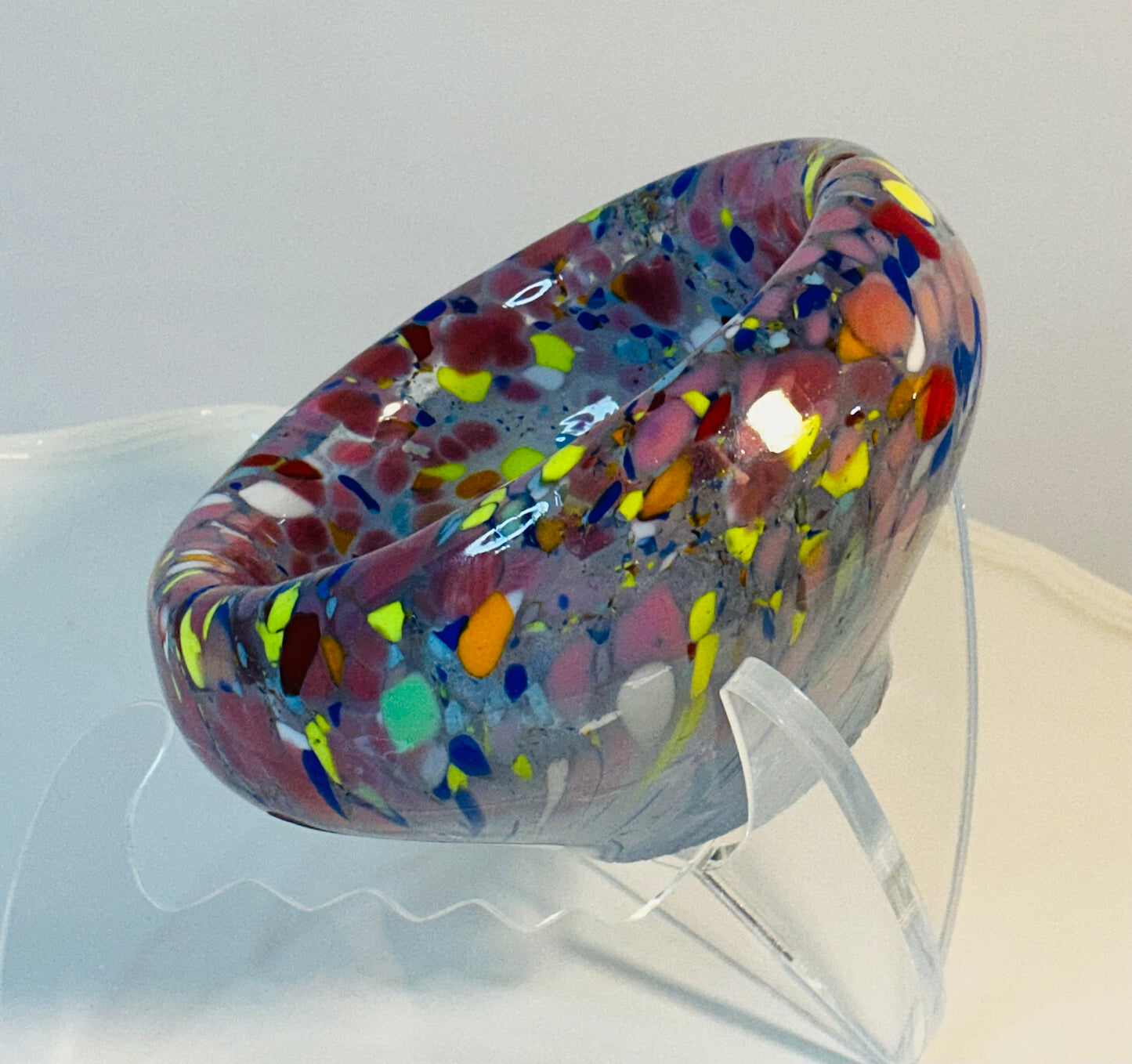MURANO Style Candy or Key Bowl Nuova Cristalleria Arzanese hand blown in Italy