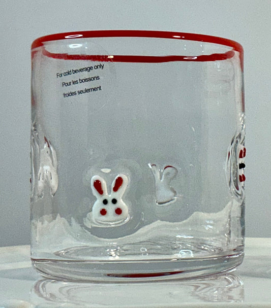 Anthropologie dupe Icon Easter Inlay themed designs Juice Glass 17oz, hand blown