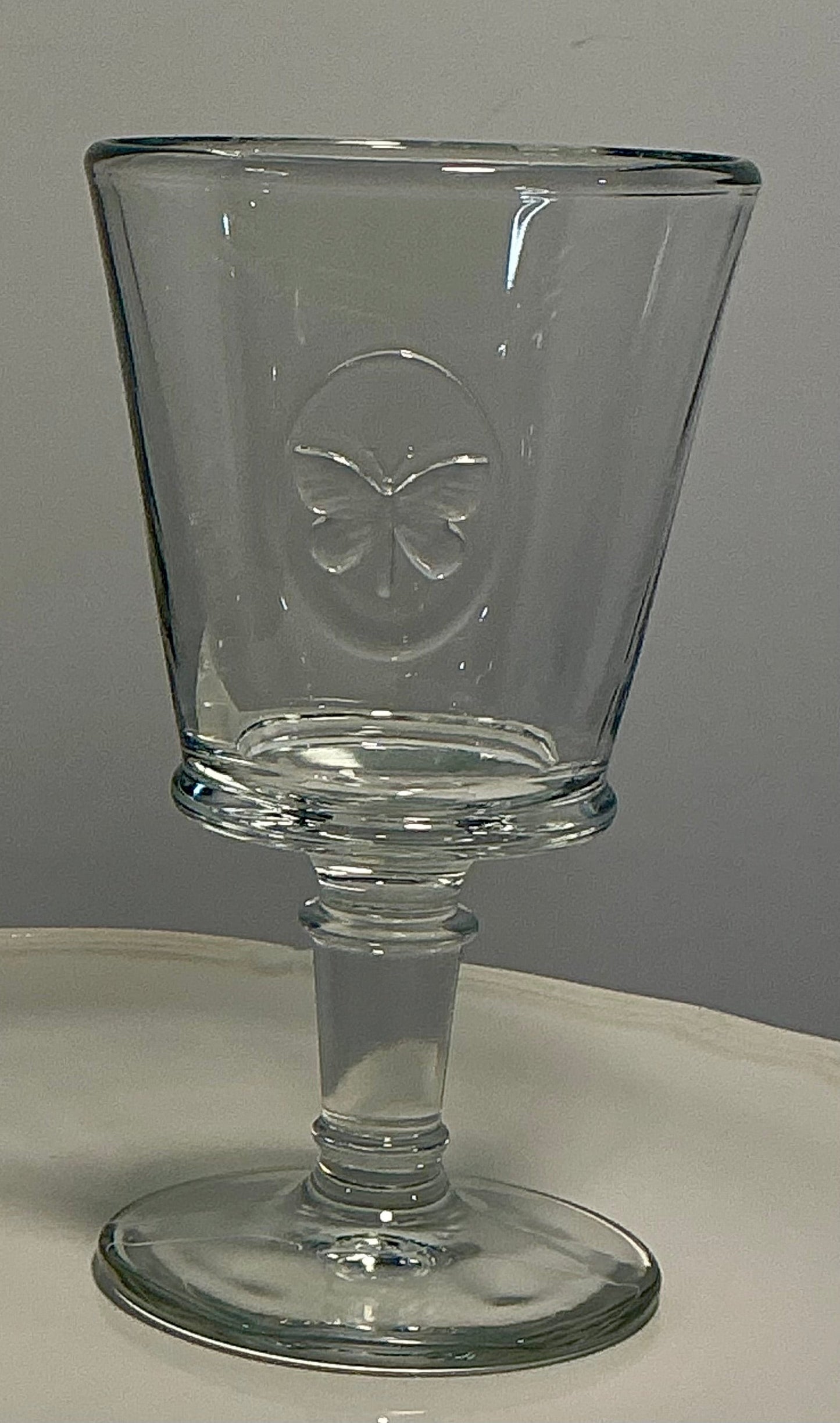 La Rochère Papillon (butterfly)Clear Wine Glasse Made in France 6 "
