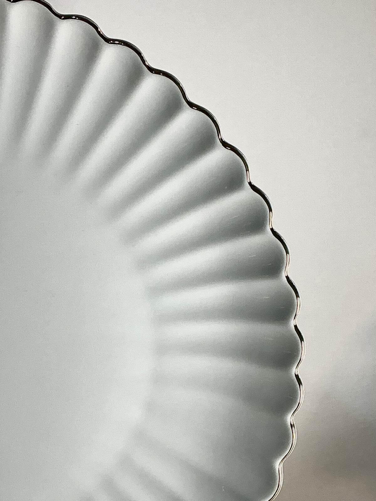 Grace’s Teaware White Ruffle Gold Trim Dinner Plate 10”