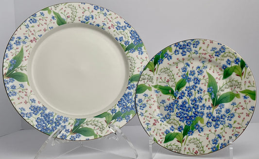 Grace’s Teaware Ceramic Plate Set / Dinner & Salad Plates / Blue Floral OR Green Design