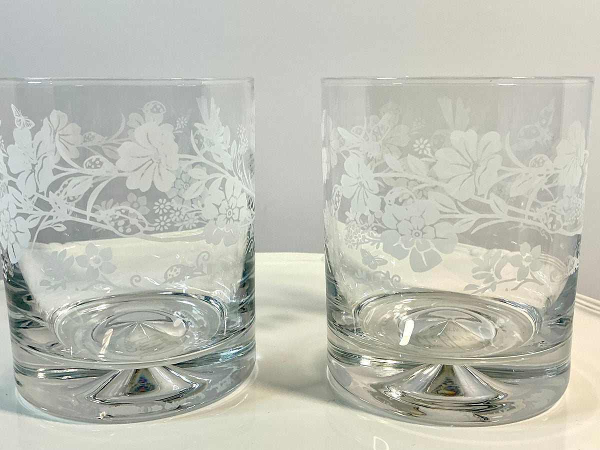 Milford Collection LADYBIRD Set of 2 Whisky Tumbler Elegance Made in England