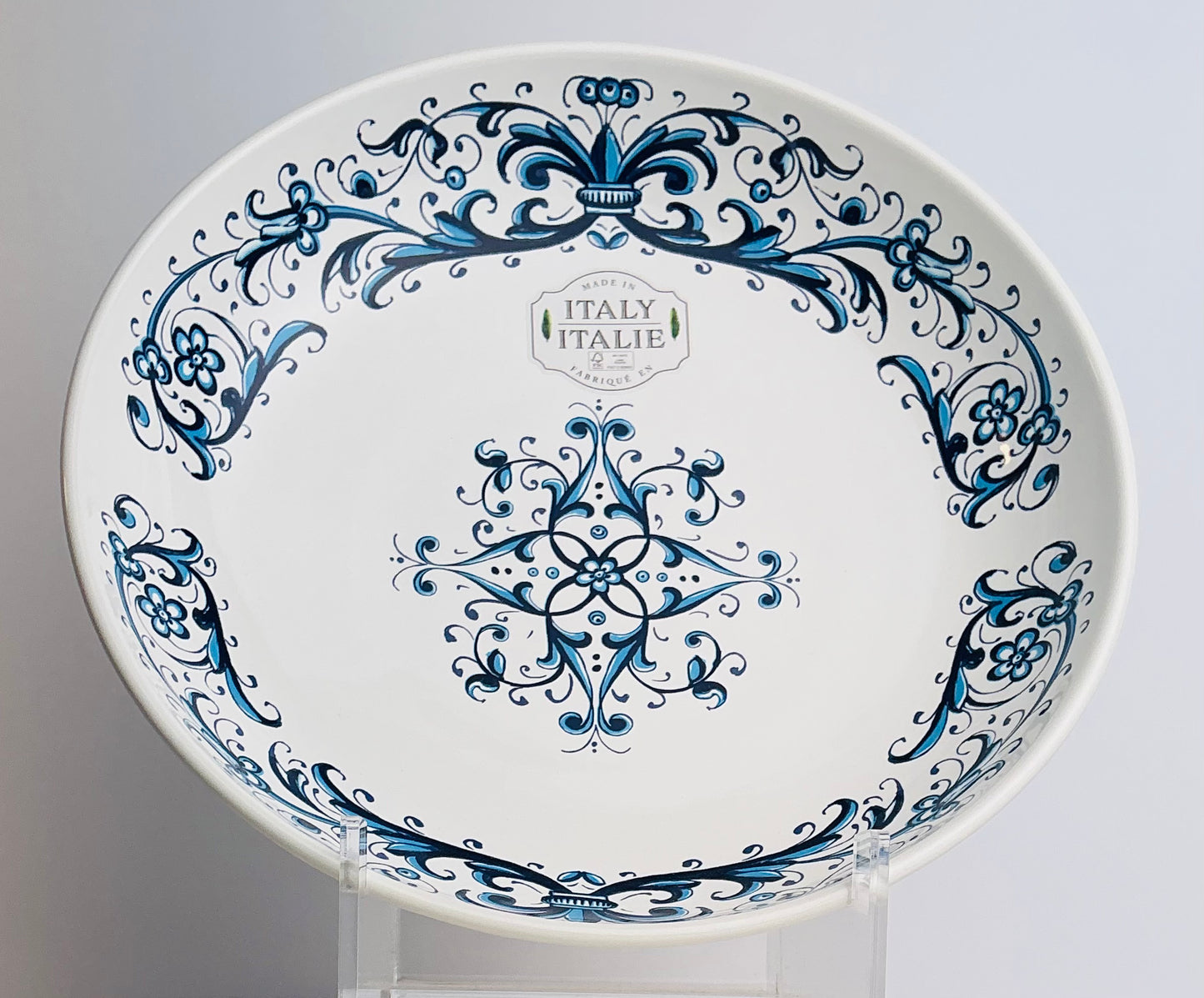 Nova Deruta Italian Hand Painted Ceramic Serving Bowl 12" – 3 Patterns – Made in Italy