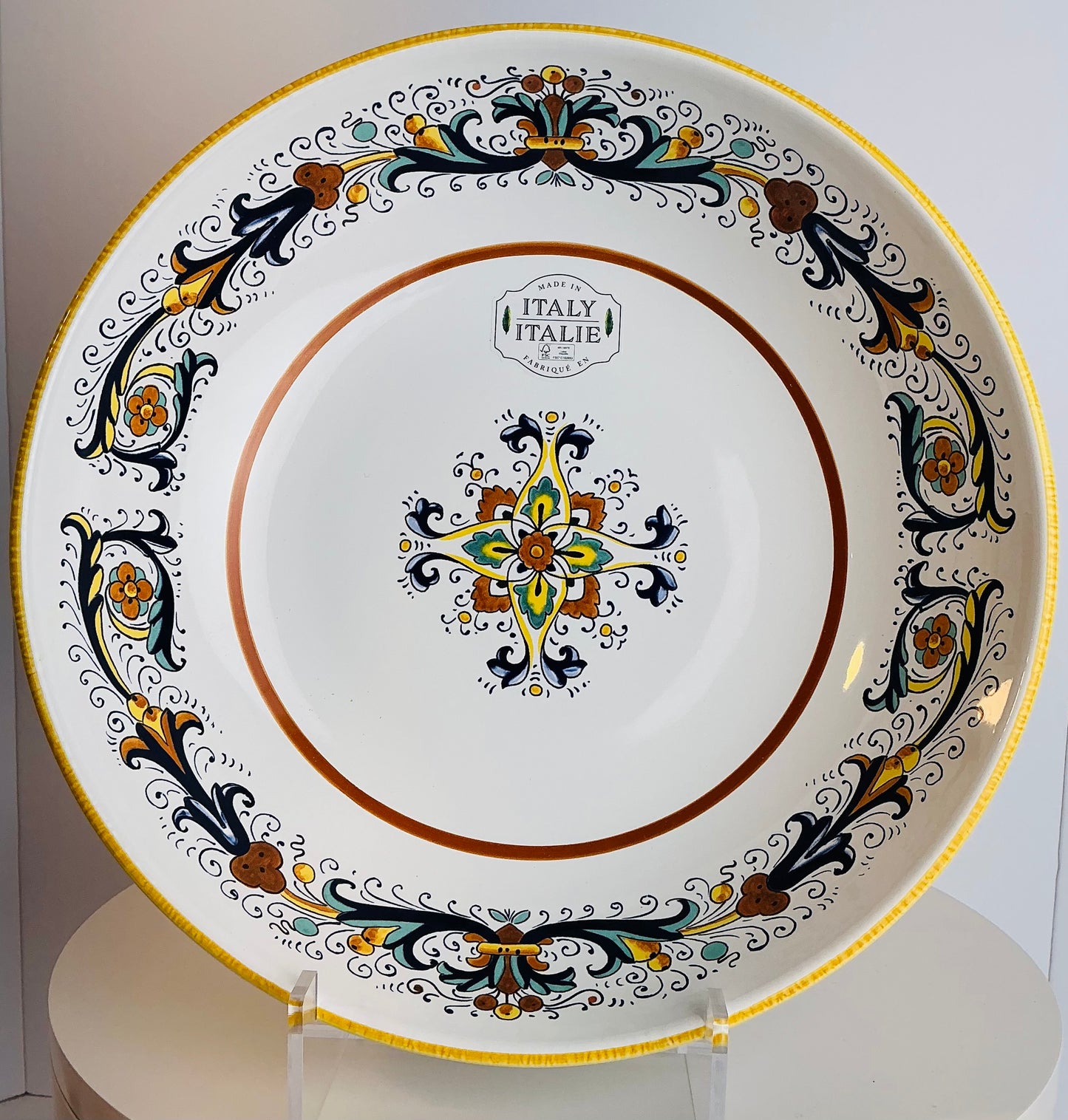 Nova Deruta Renaissance Scroll Italian Majolica Tableware – Made in Italy