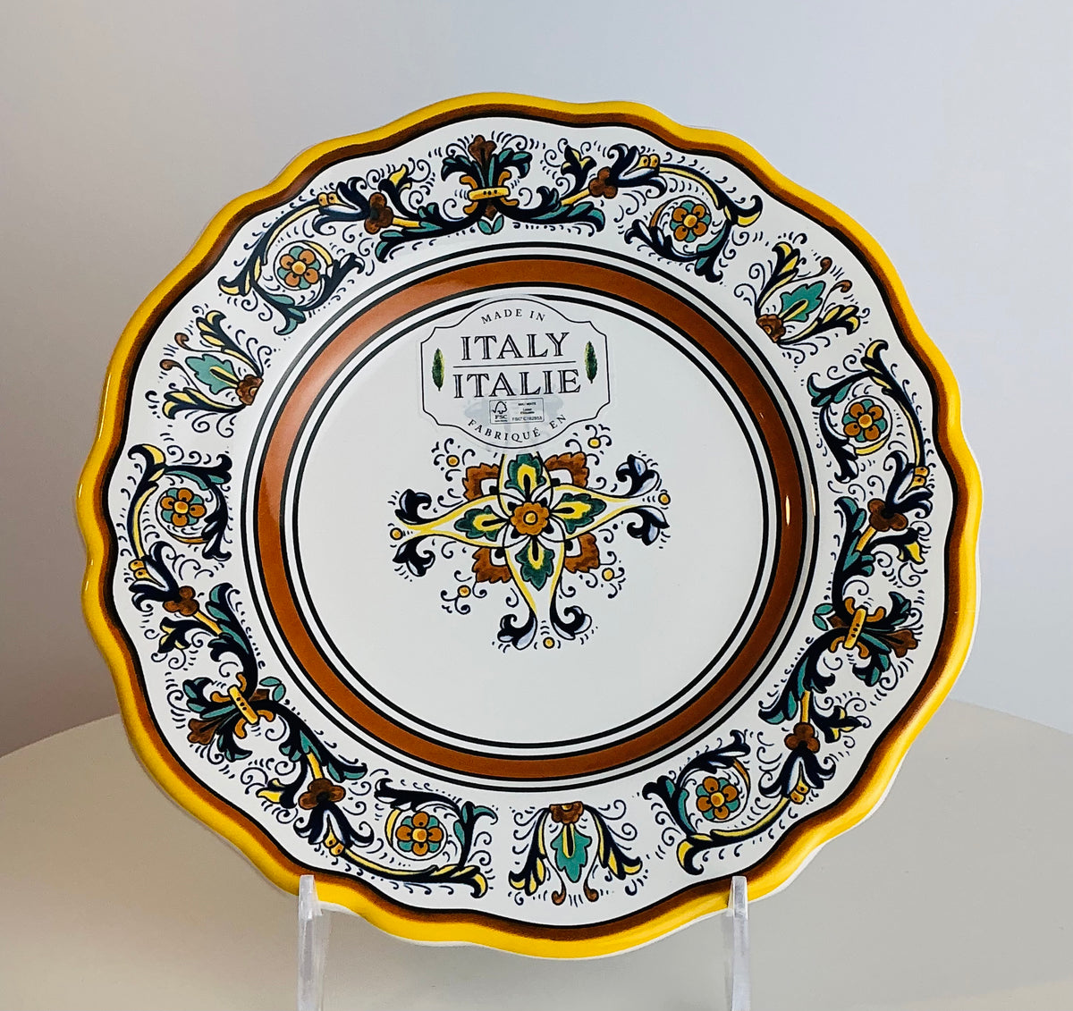Nova Deruta Renaissance Scroll Italian Majolica Tableware – Made in Italy