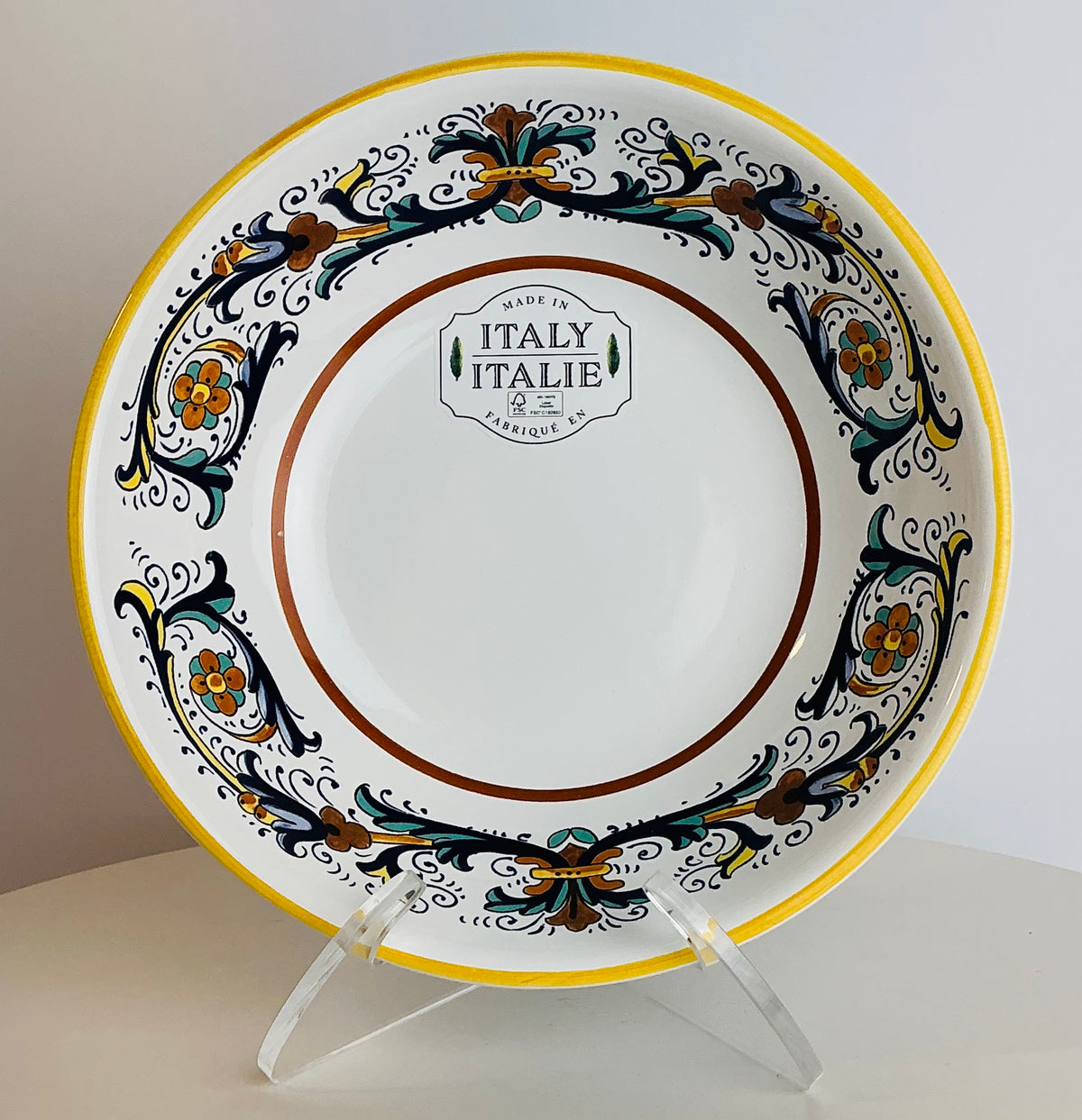 Nova Deruta Renaissance Scroll Italian Majolica Tableware – Made in Italy