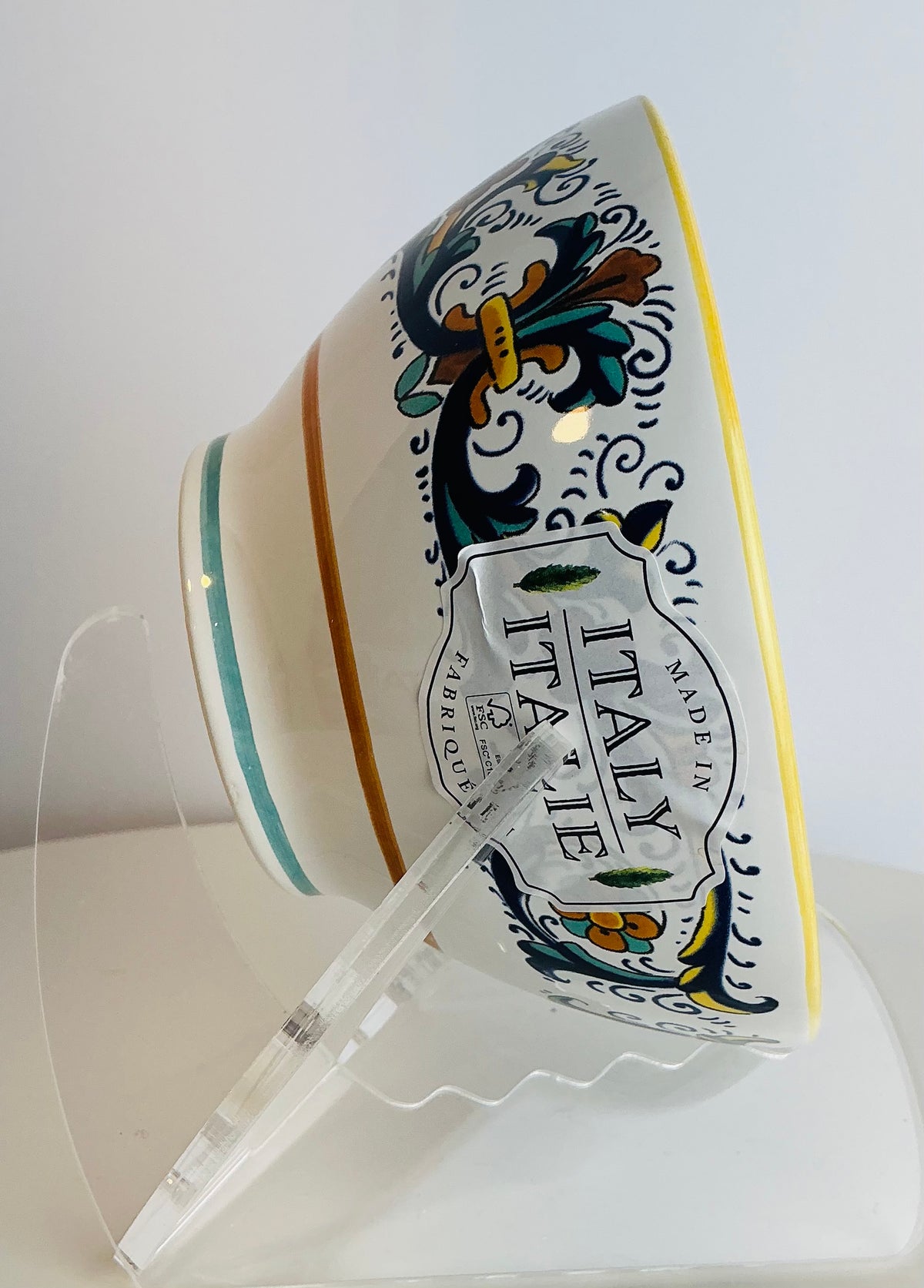 Nova Deruta Renaissance Scroll Italian Majolica Tableware – Made in Italy