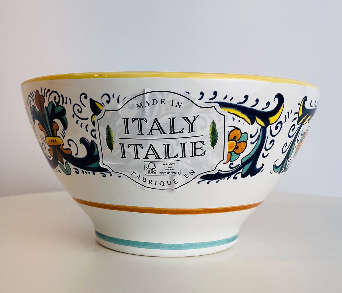 Nova Deruta Renaissance Scroll Italian Majolica Tableware – Made in Italy
