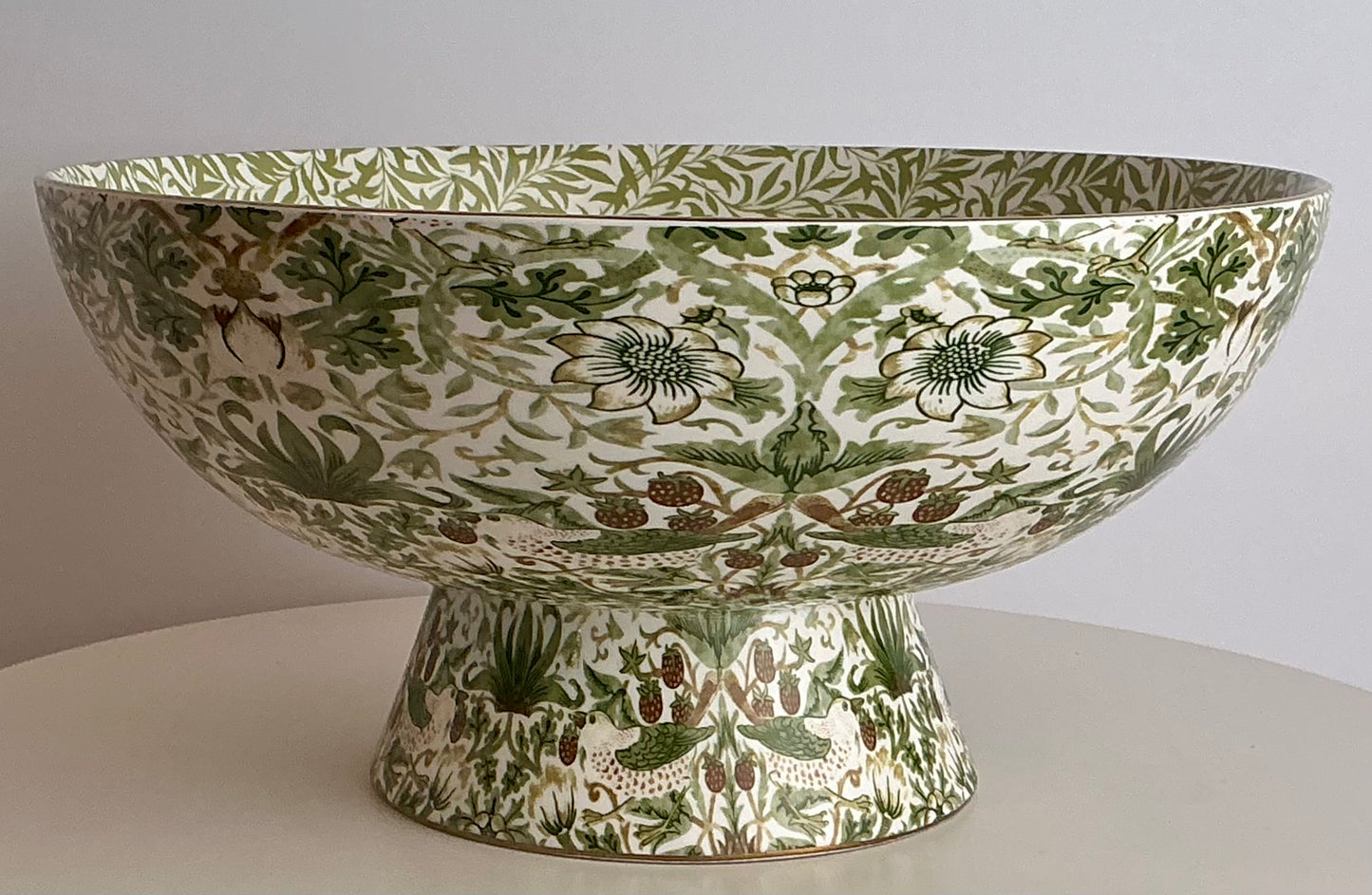 Morris & Co Strawberry Thief Sage Green Tableware – Willow Bough Collection