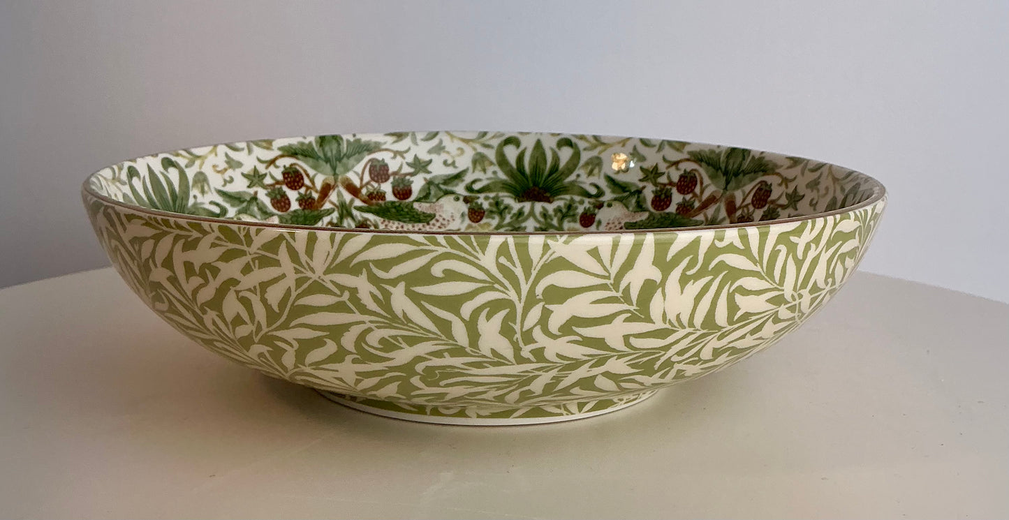 Morris & Co Strawberry Thief Sage Green Tableware – Willow Bough Collection