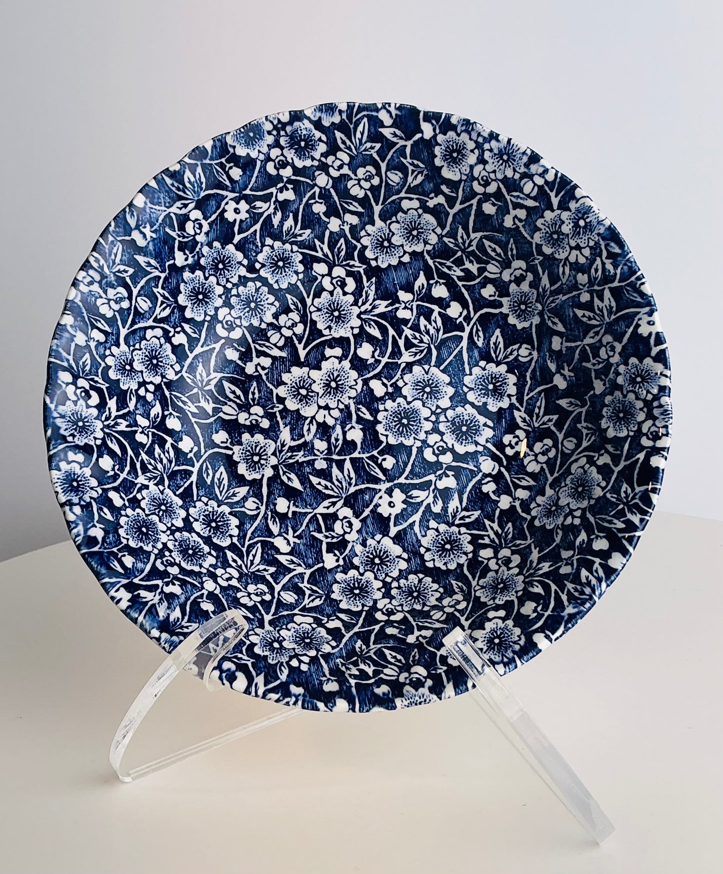 Queen's Calico Blue Floral Chintz Bowl 6.5"