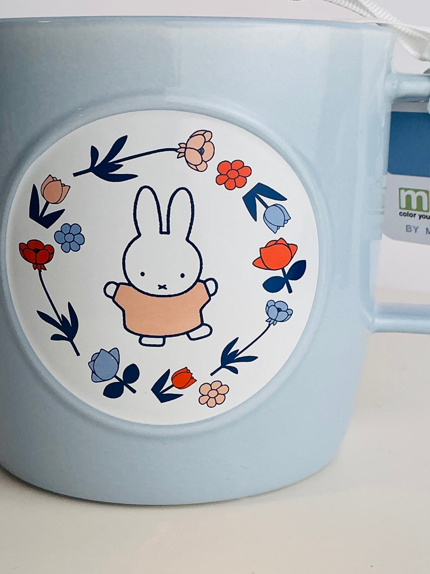 Miffy by Magenta Ceramic Mug 4" – Powder Blue Floral Wreath
