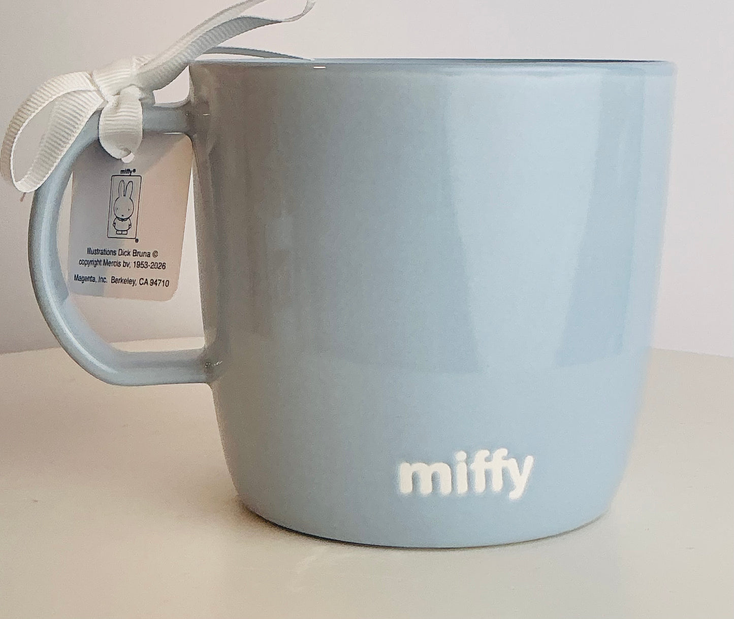 Miffy by Magenta Ceramic Mug 4" – Powder Blue Floral Wreath