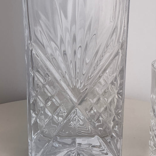 Shannon by Godinger Dublin Collection 3-Piece Crystal Decanter Set