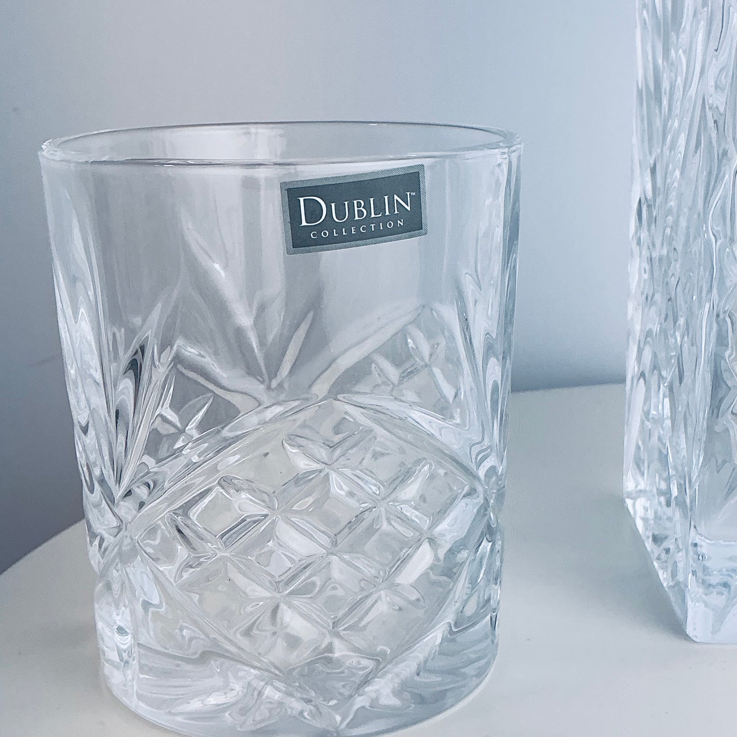 Shannon by Godinger Dublin Collection 3-Piece Crystal Decanter Set