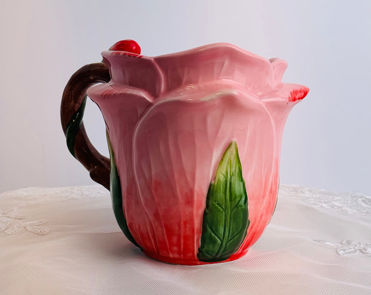 CornerRuby Garden Collection Handcrafted Flower Mug & Teacup Set