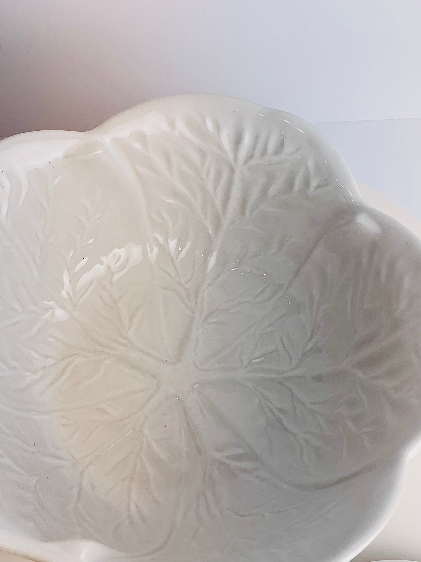Deltis Portugal World Traveler Collection Cabbage Leaf Ceramic Soup Tureen with Lid