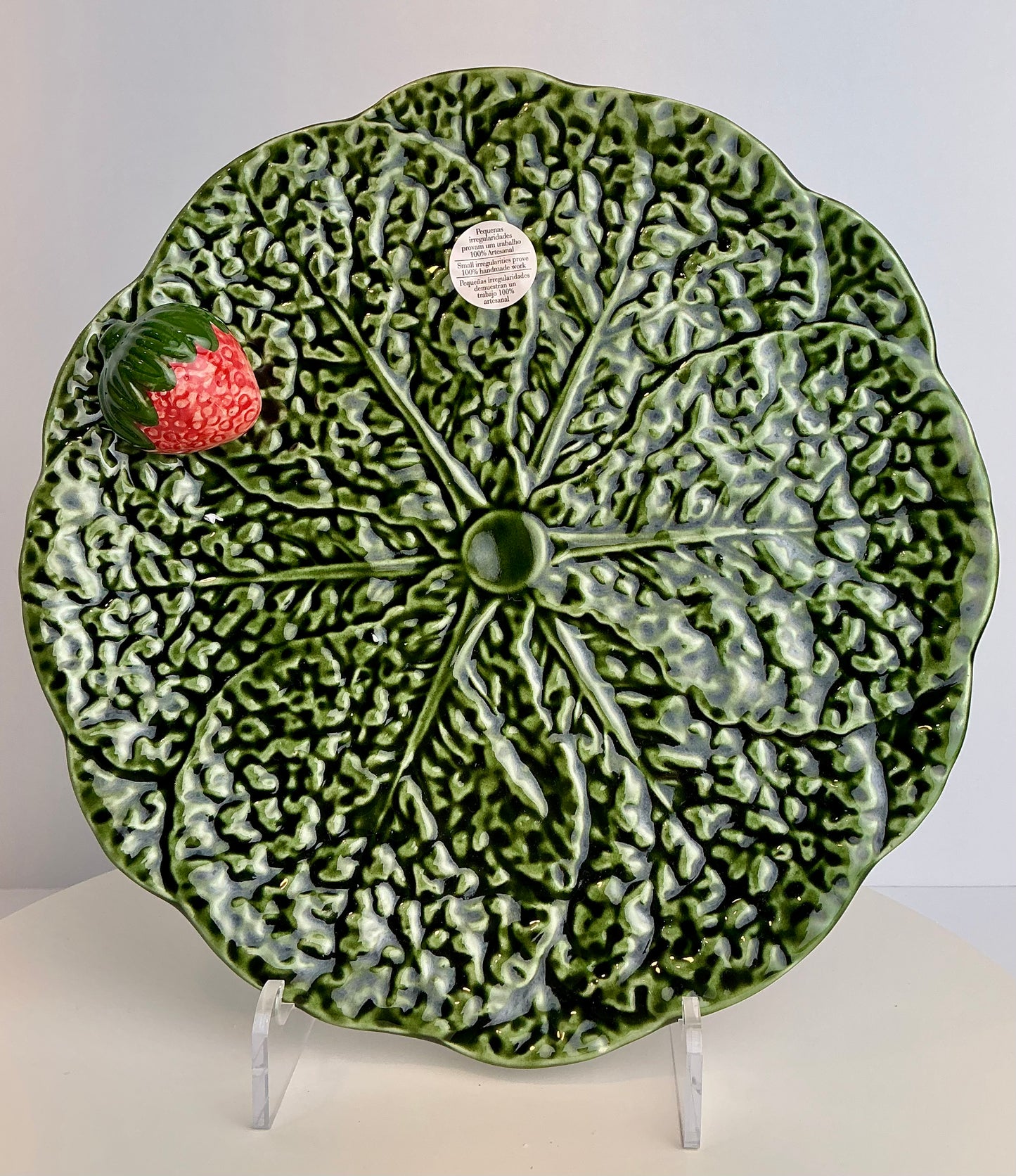 Mateus Belo Portugal Handcrafted Cabbage Leaf Ceramic Plates or Dish | 8" x 2", 9" & 12"