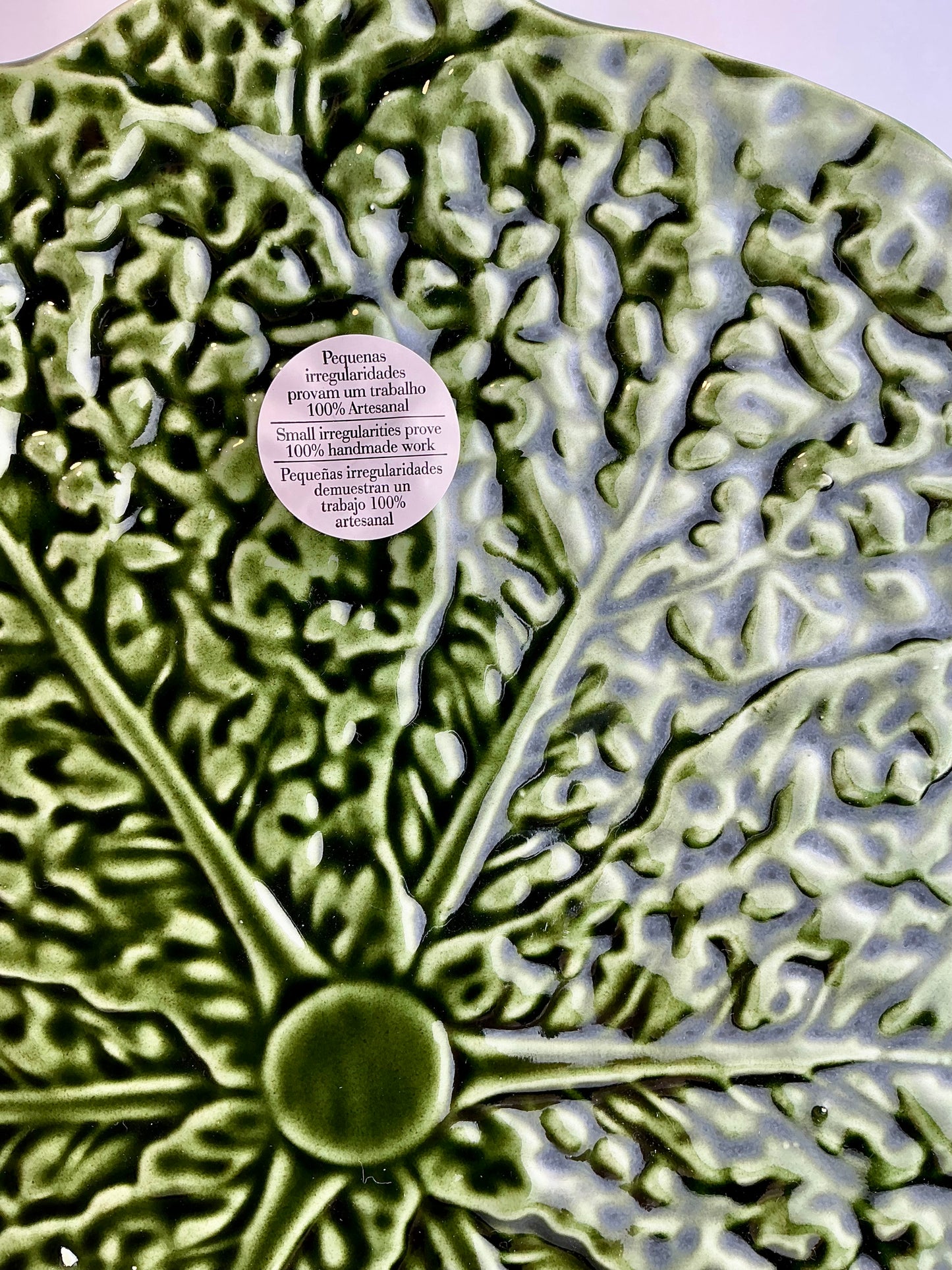 Mateus Belo Portugal Handcrafted Cabbage Leaf Ceramic Plates or Dish | 8" x 2", 9" & 12"