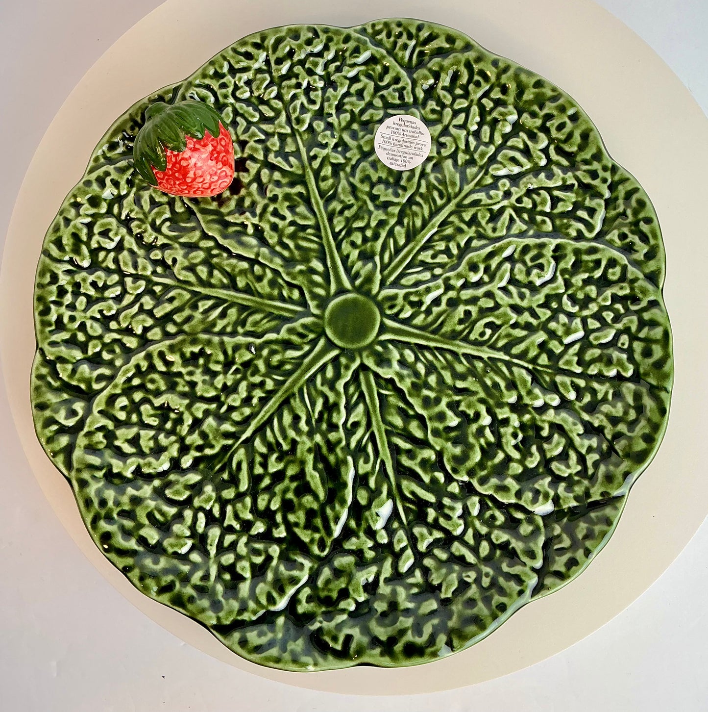 Mateus Belo Portugal Handcrafted Cabbage Leaf Ceramic Plates or Dish | 8" x 2", 9" & 12"