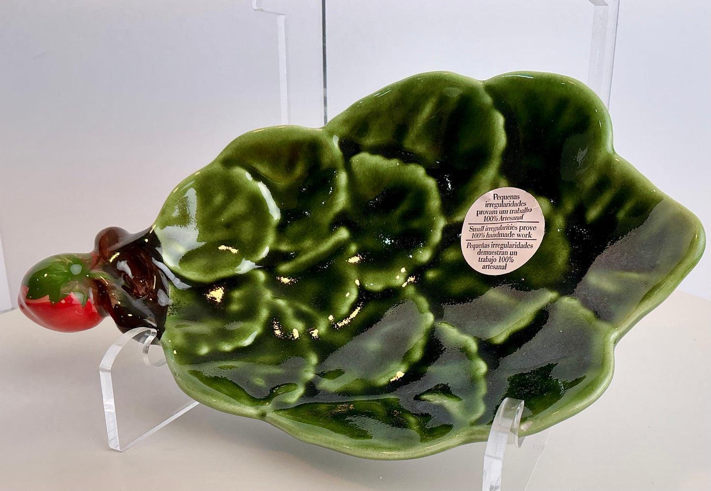 Mateus Belo Portugal Handcrafted Cabbage Leaf Ceramic Plates or Dish | 8" x 2", 9" & 12"