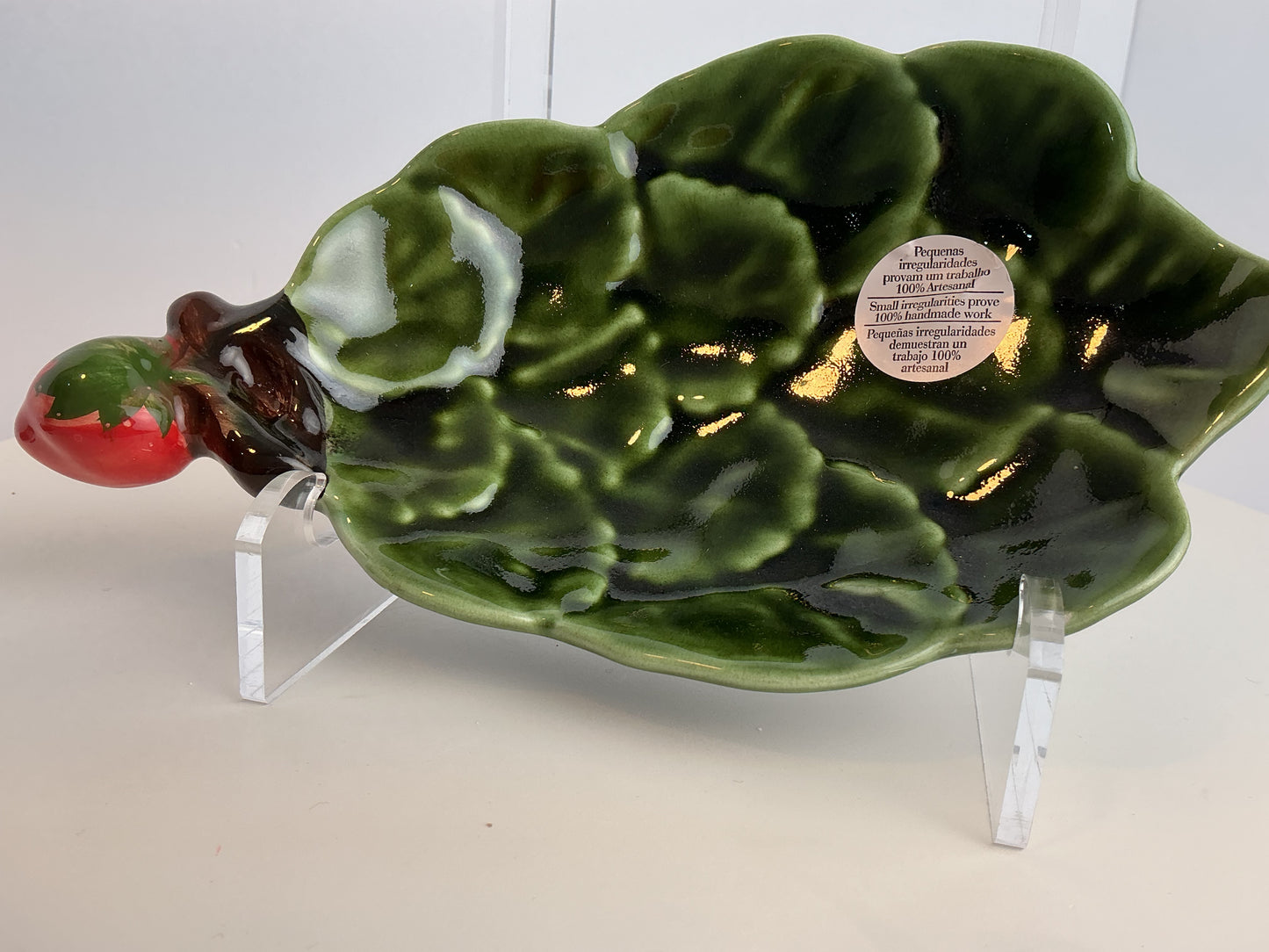 Mateus Belo Portugal Handcrafted Cabbage Leaf Ceramic Plates or Dish | 8" x 2", 9" & 12"