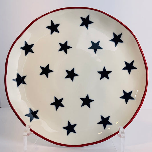 Yedi Houseware Americana Stars Ceramic Dinnerware – Plate & Bowl Collection