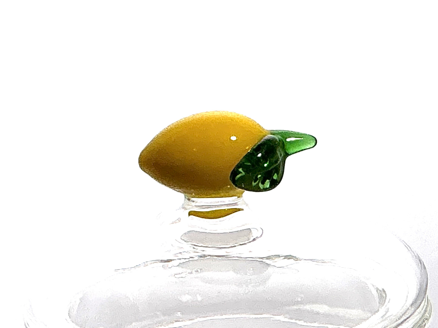 Glass Teapot with Decorative Knob Lid & Built-In Infuser – Lemon, Blue Bird, Tulip or Bee