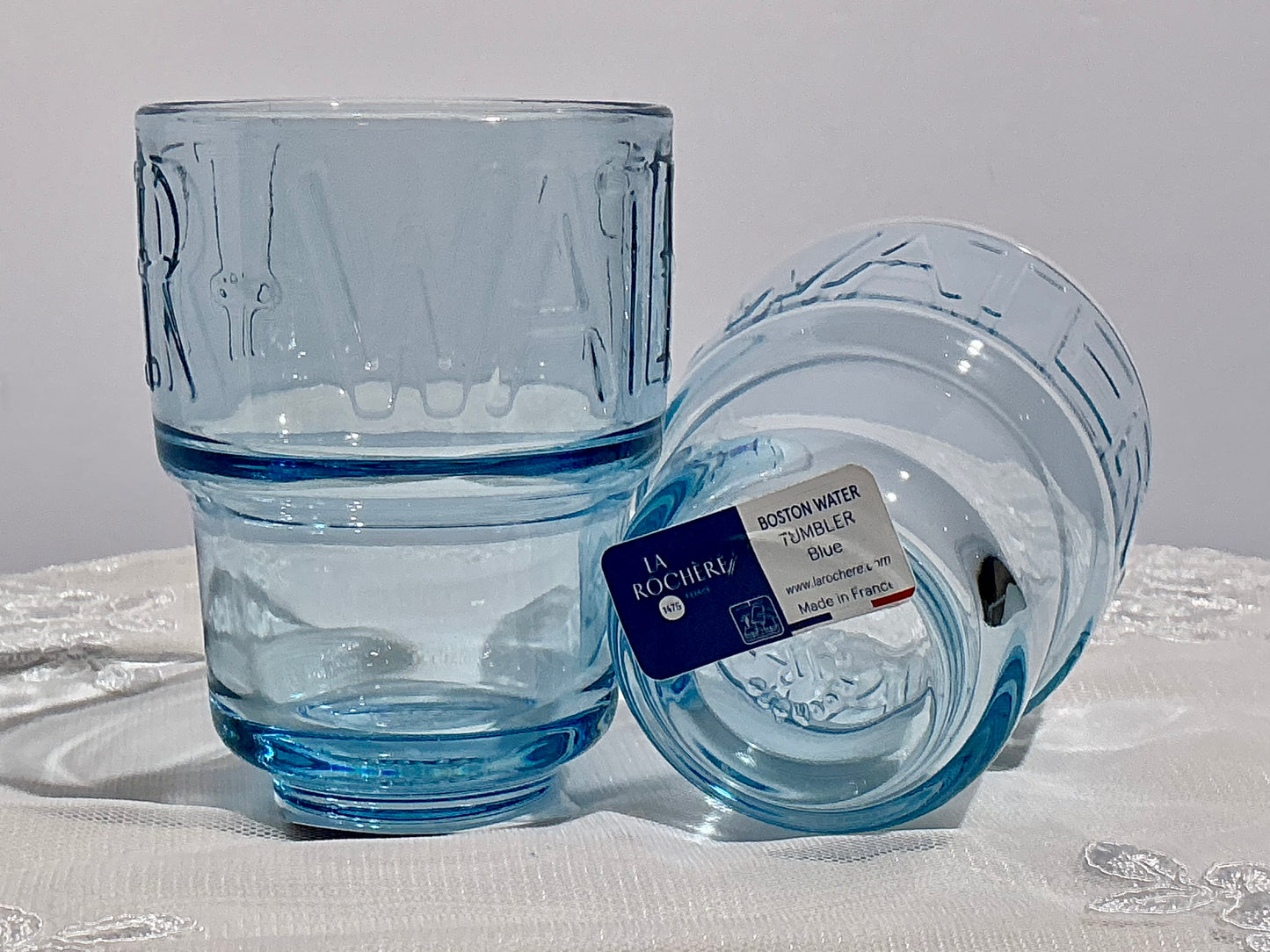 La Rochère Boston Water Tumbler – Set of 2 | Made in France | Blue, Curacao or Kiwi