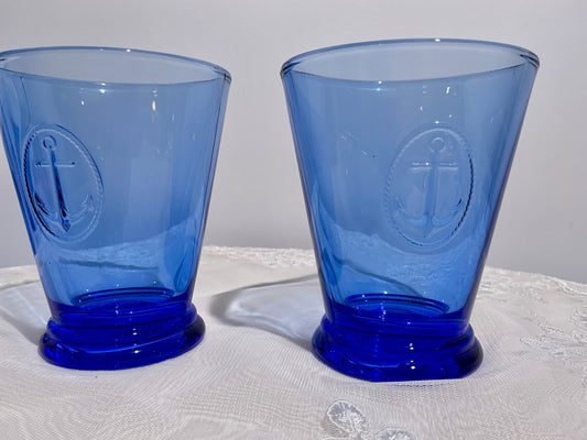 La Rochère Anchor Icon Glassware – Set of 2 | Tumbler or Wine Glass | Made in France