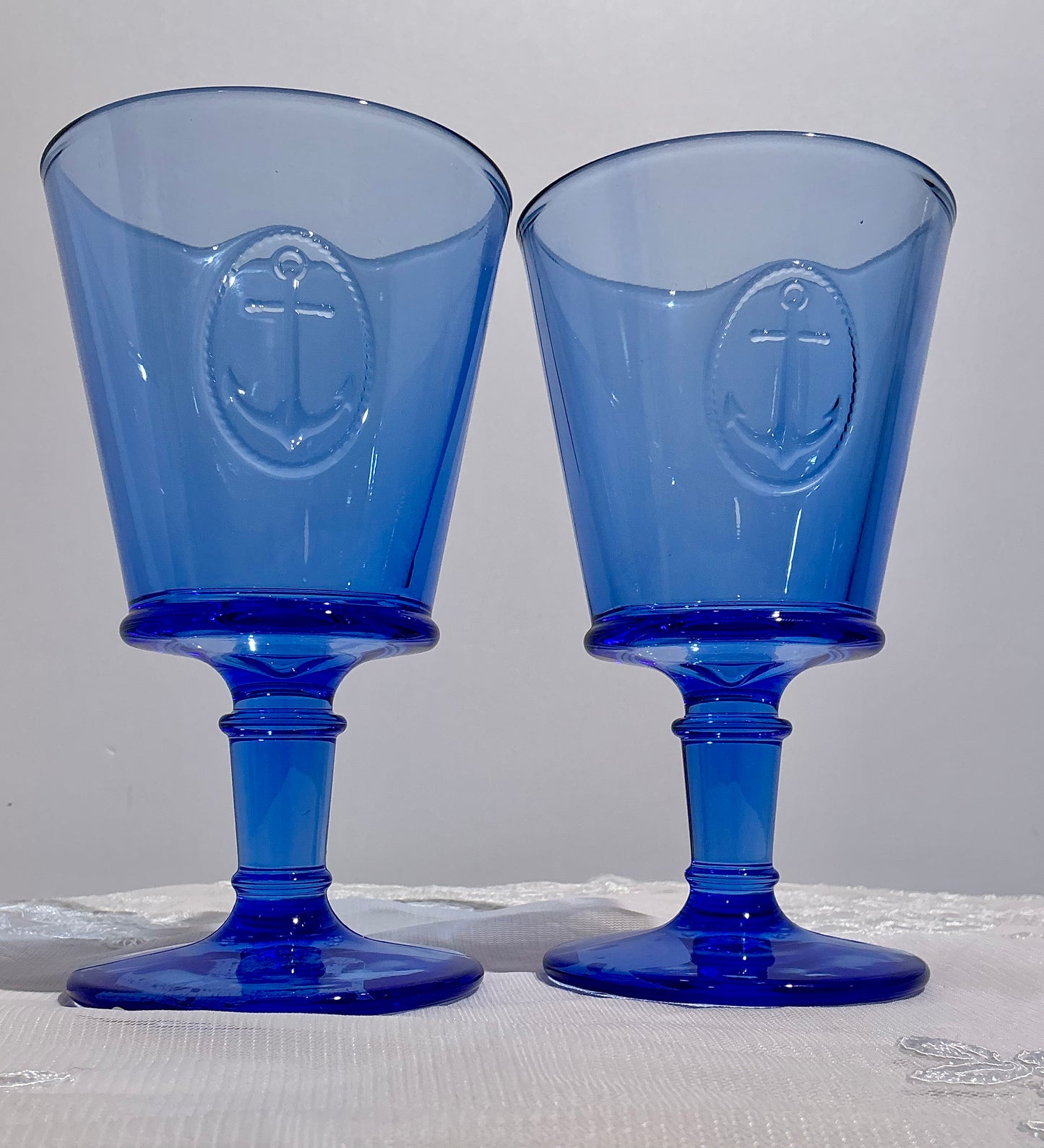 La Rochère Anchor Icon Glassware – Set of 2 | Tumbler or Wine Glass | Made in France