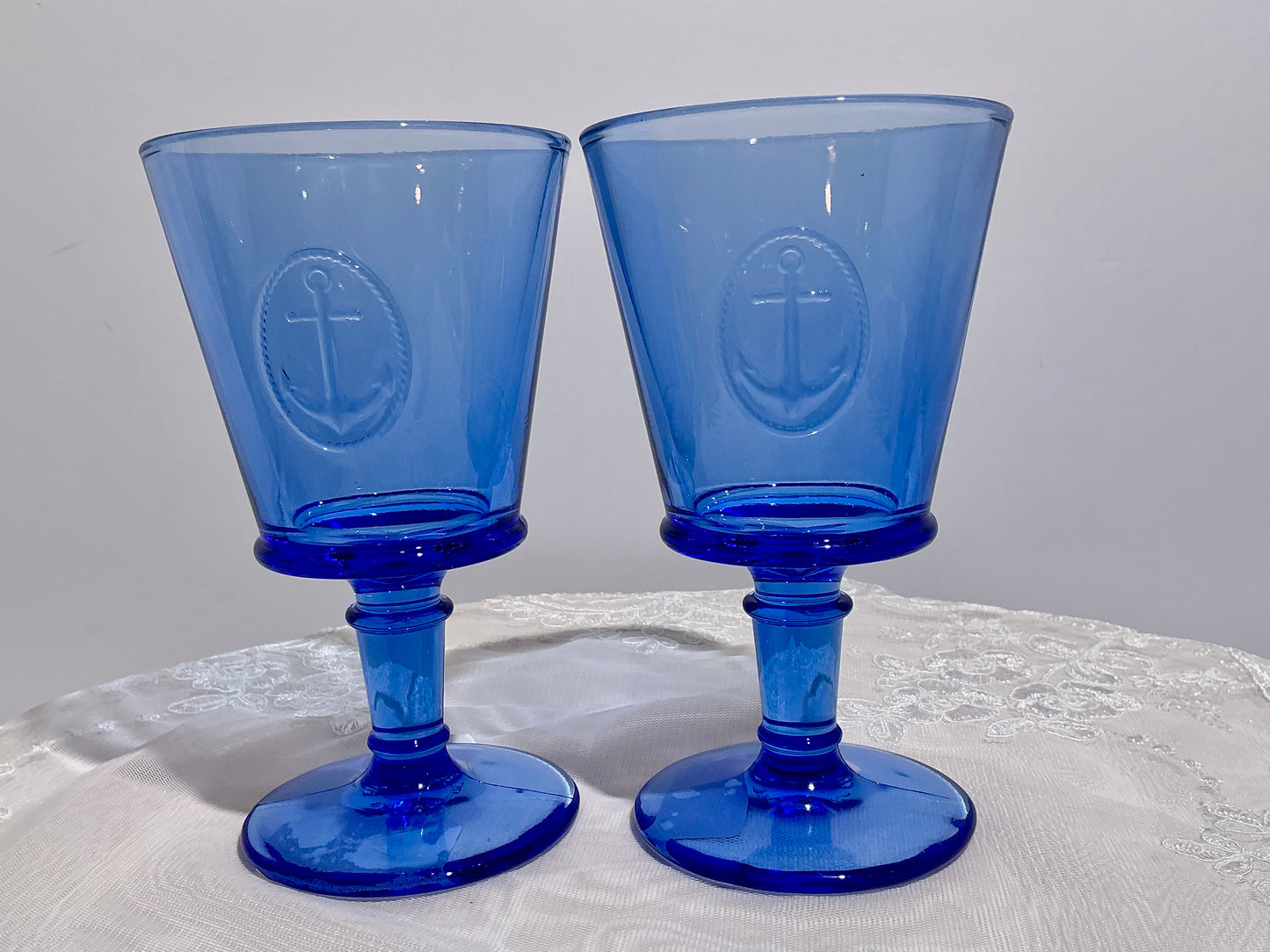 La Rochère Anchor Icon Glassware – Set of 2 | Tumbler or Wine Glass | Made in France