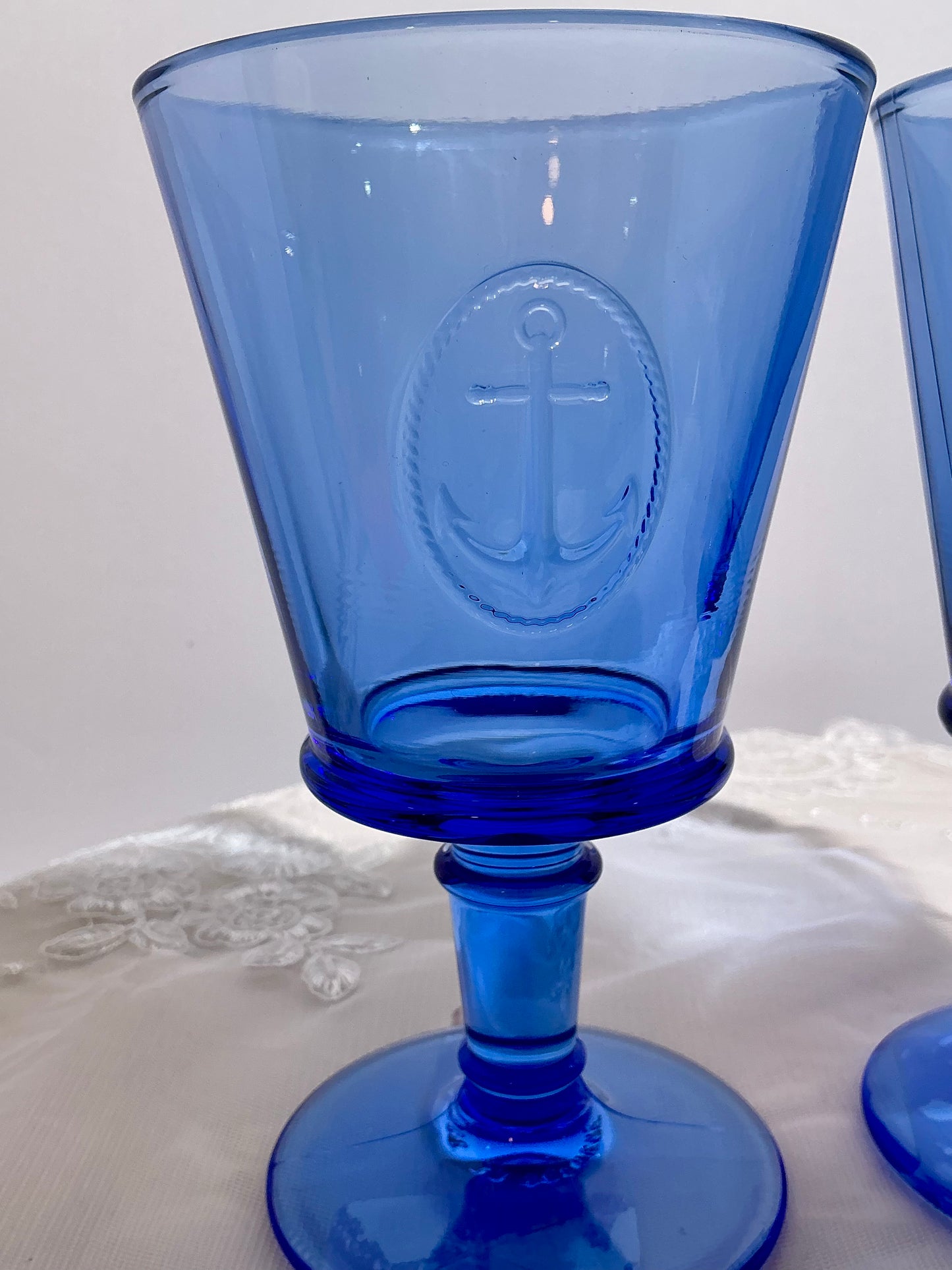 La Rochère Anchor Icon Glassware – Set of 2 | Tumbler or Wine Glass | Made in France