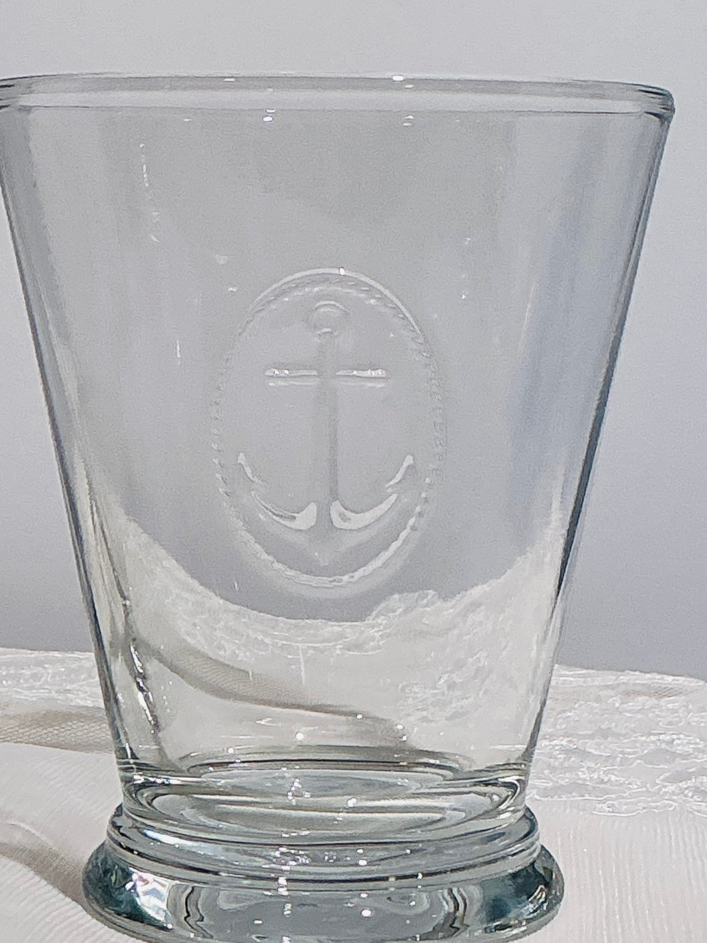 La Rochère Anchor Icon Glassware – Set of 2 | Tumbler or Wine Glass | Made in France