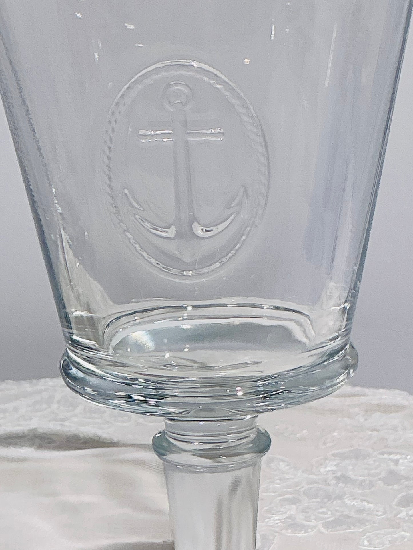 La Rochère Anchor Icon Glassware – Set of 2 | Tumbler or Wine Glass | Made in France