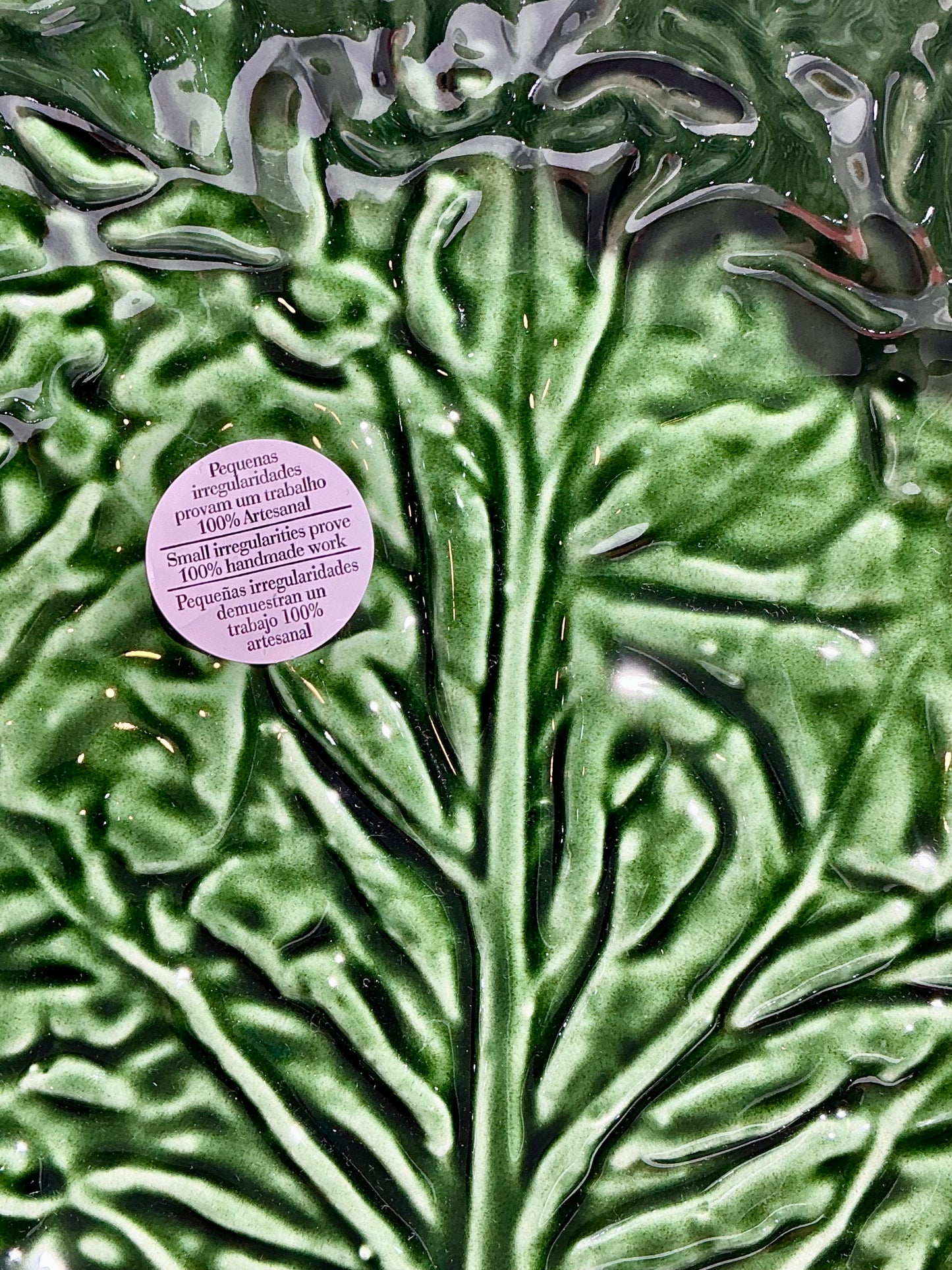 Mateus Belo Portugal Handcrafted Cabbage Leaf Ceramic Plates or Dish | 8" x 2", 9" & 12"