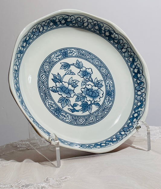 SH Home Imari Style Scalloped Edge Ceramic Bowl | 7.5" Bold Floral