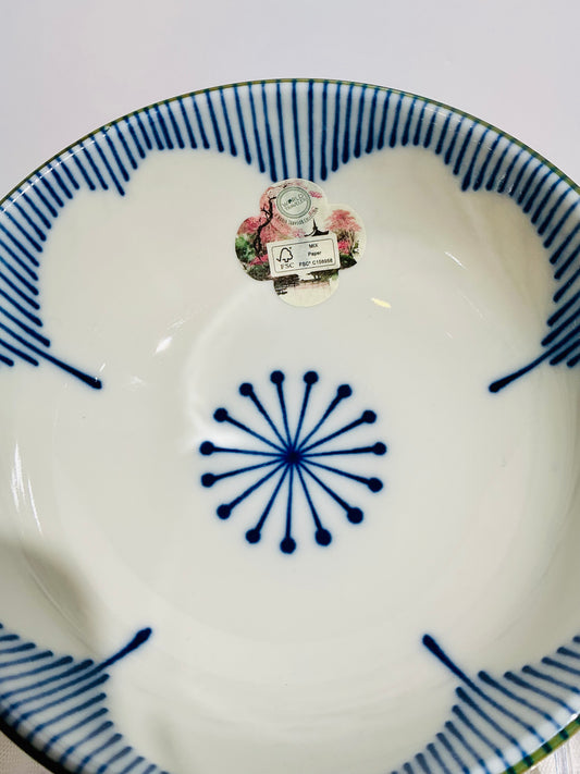 Jewel Hana-an Scalloped Sakura Ceramic Bowl Set of 2 | 5" | Made in Japan