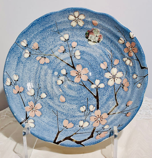 Yukoshitsu Sakura Cherry Blossom Ceramic Plate | 8.2" | Made in Japan