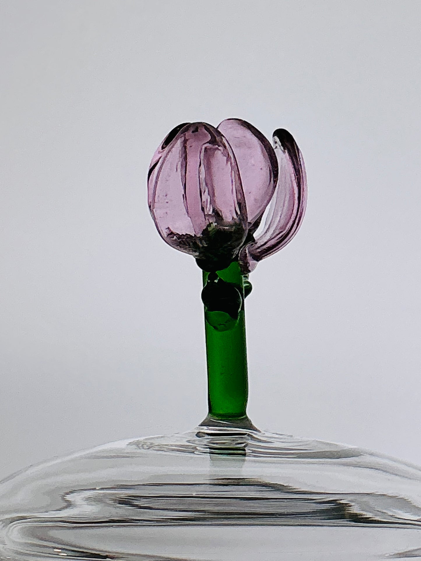 Glass Teapot with Decorative Knob Lid & Built-In Infuser – Lemon, Blue Bird, Tulip or Bee