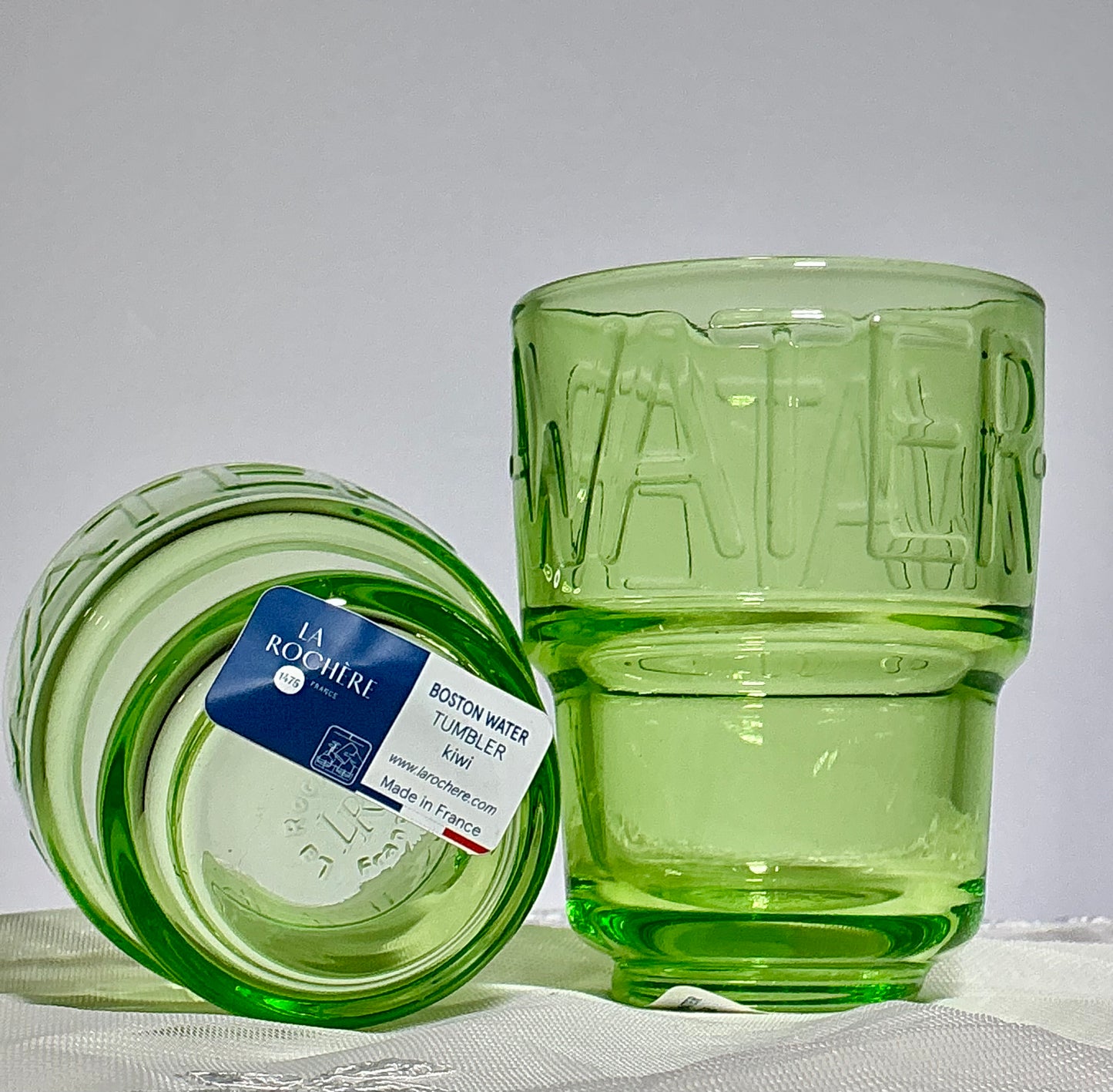 La Rochère Boston Water Tumbler – Set of 2 | Made in France | Blue, Curacao or Kiwi