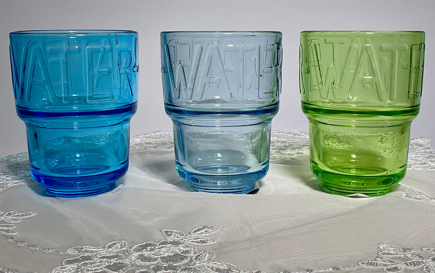 La Rochère Boston Water Tumbler – Set of 2 | Made in France | Blue, Curacao or Kiwi