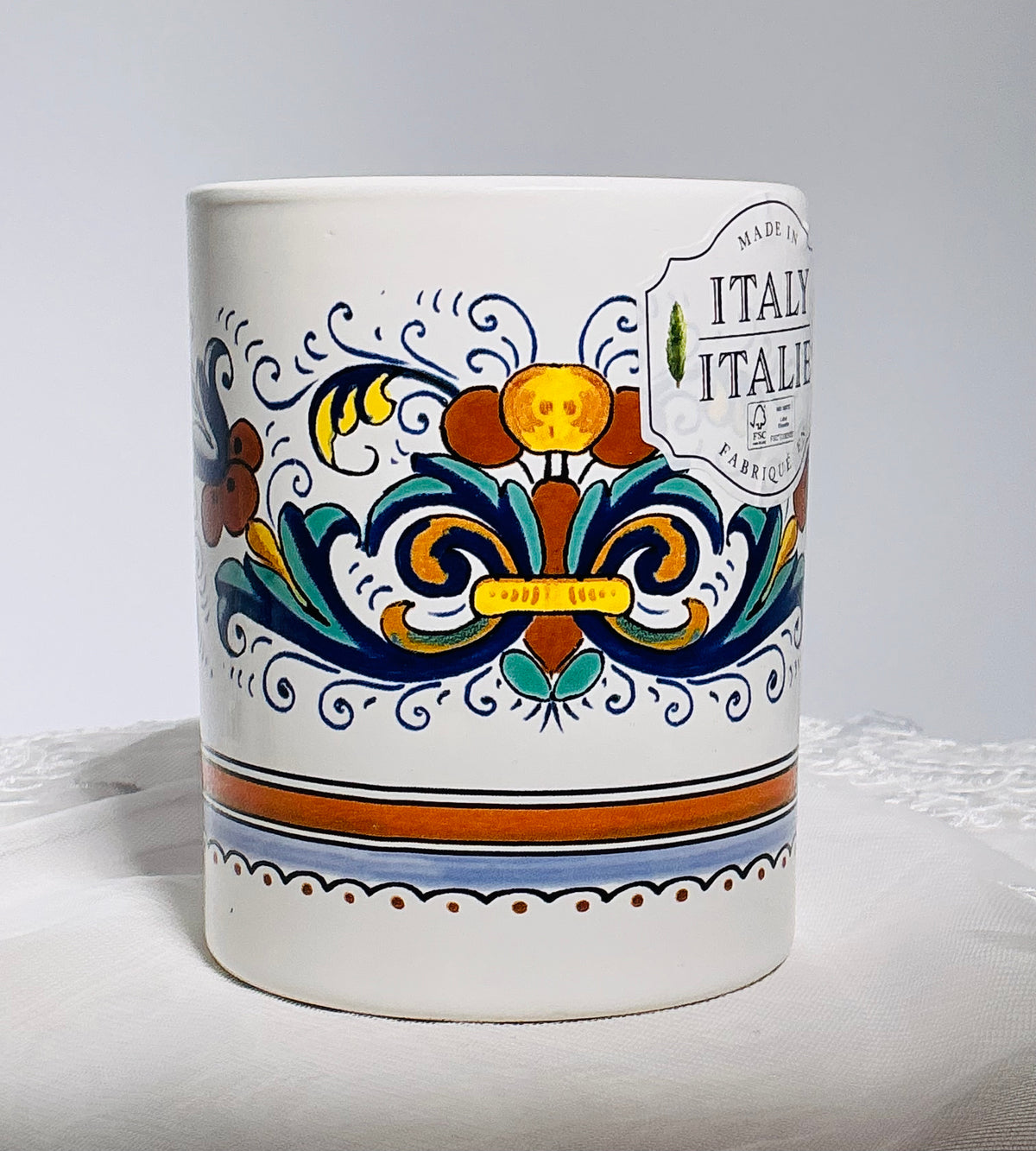 Nova Deruta Renaissance Scroll Italian Majolica Tableware – Made in Italy