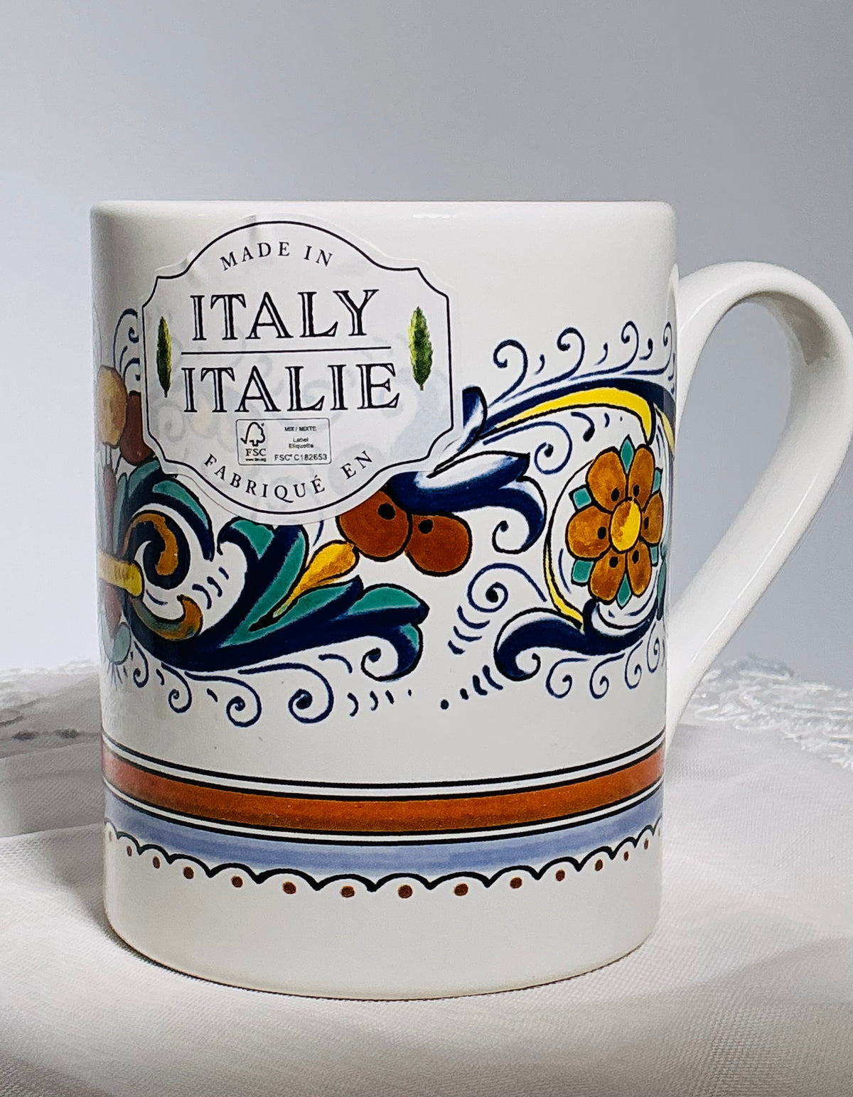 Nova Deruta Renaissance Scroll Italian Majolica Tableware – Made in Italy