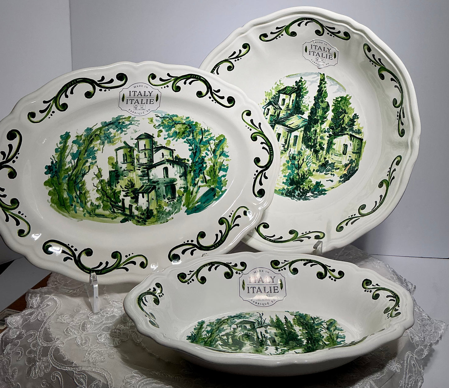 Nova Deruta Italian Ceramic Serveware | Tuscan Villa | Choose Your Piece