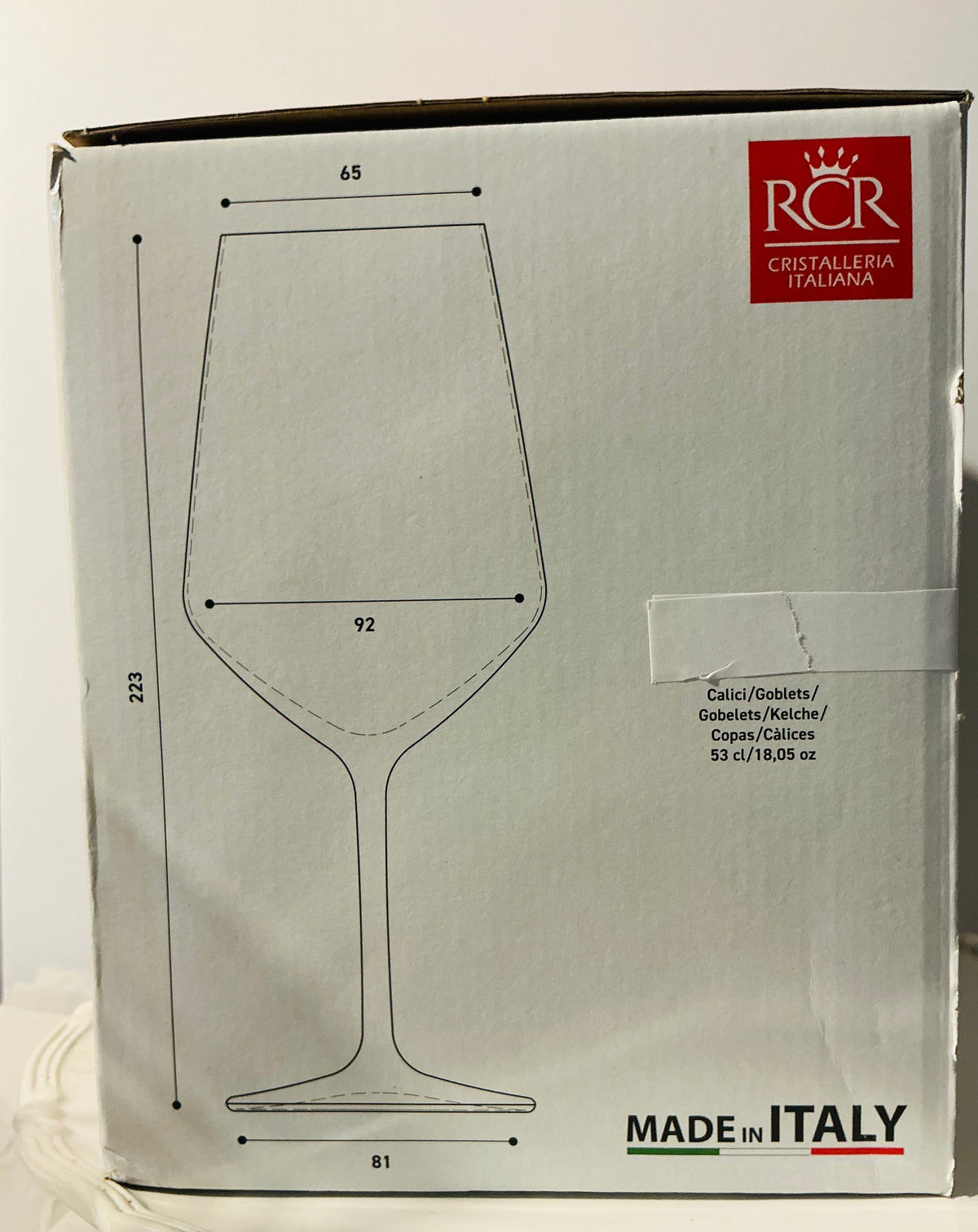RCR Cristalleria Italiana Wine Glasses Set of 2 – Ultraclear Crystal, Made in Italy