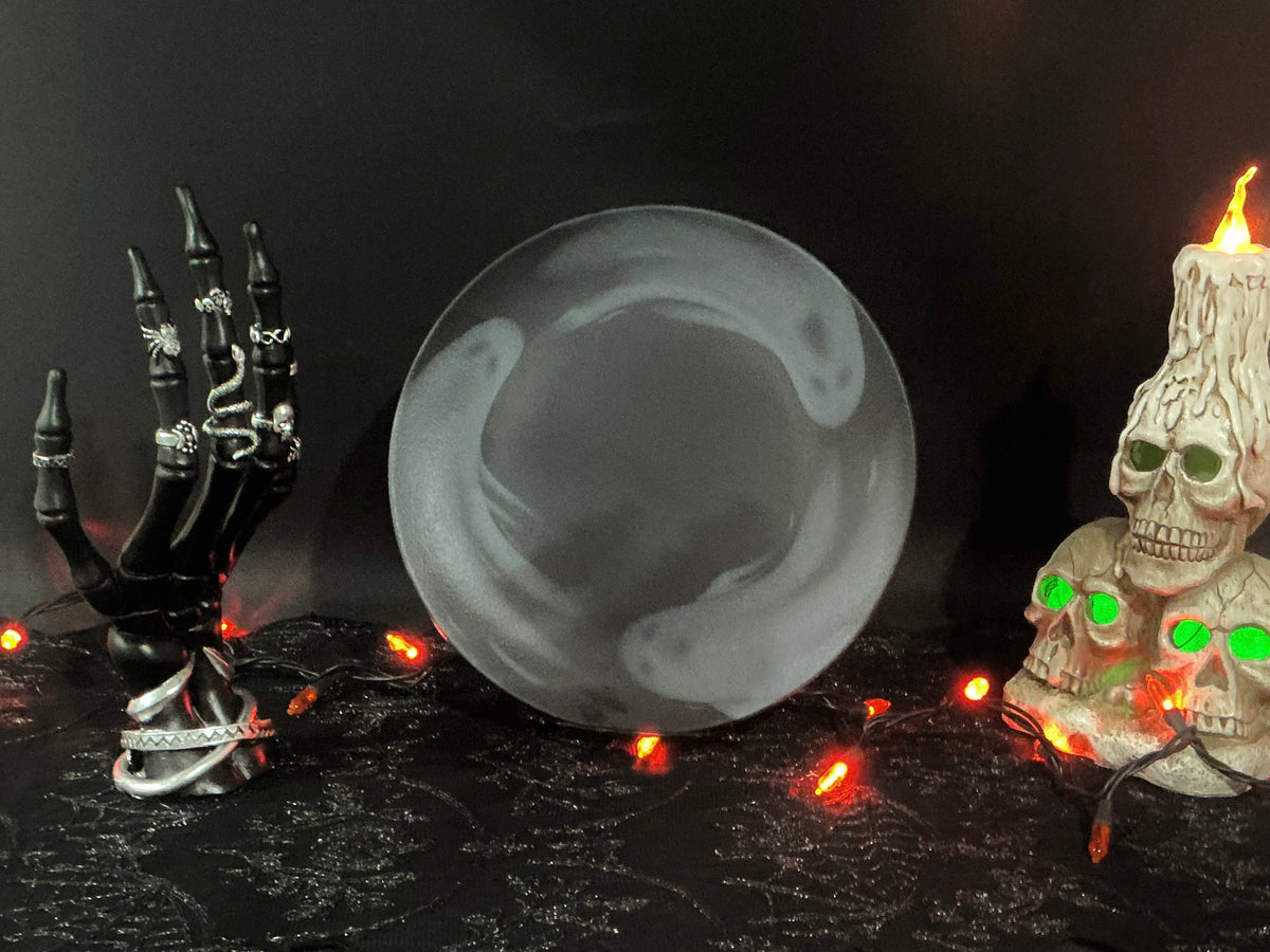 Mesa Brasil Halloween Ghost Swirl Matte Grey Dinnerware | Choose Your Style